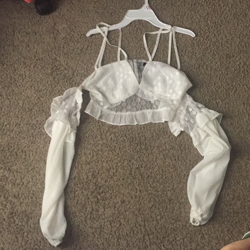 Misguided lace crop top